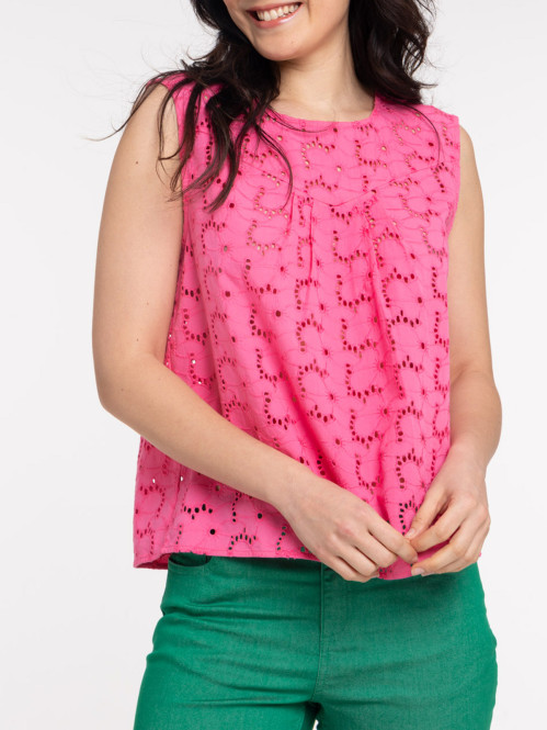Blouse broderie anglaise femme
