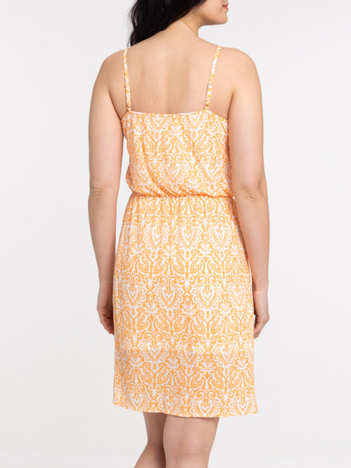 Robe plissée imprimée femme