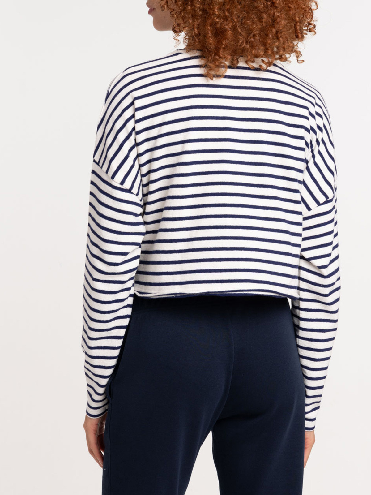 T-shirt marinière court femme