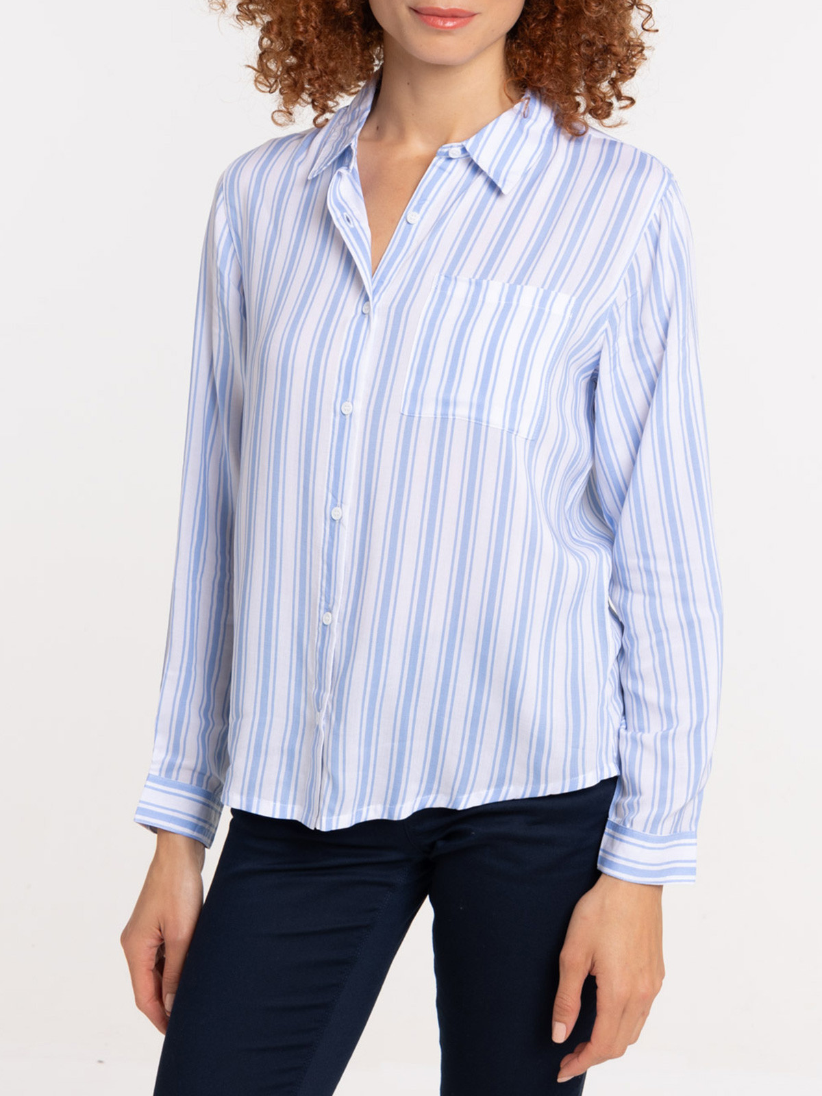 Chemise rayée serenity blue femme