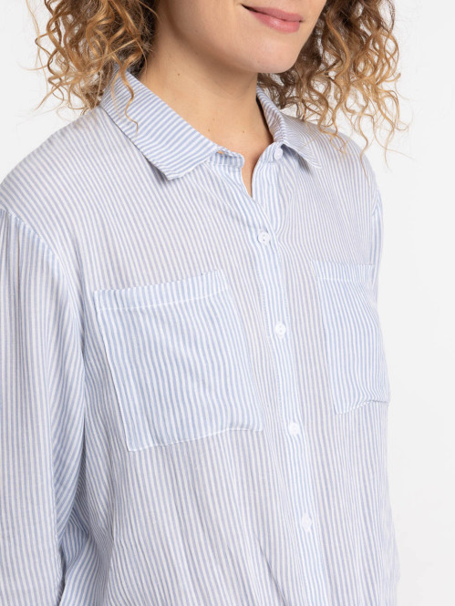 Chemise rayée à nouer femme