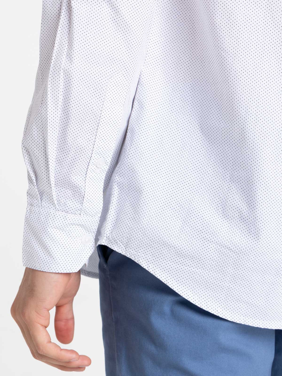 Chemise homme motif pois blanc Chemise homme motif pois blanc