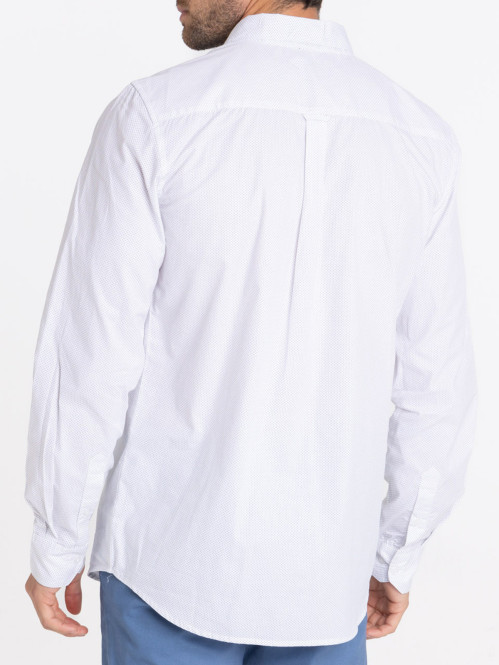 Chemise homme motif pois blanc Chemise homme motif pois blanc