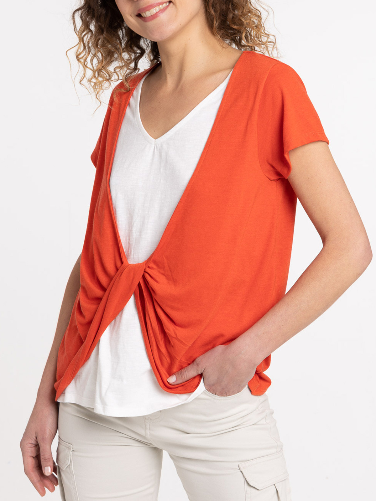 T-shirt effet 2 en 1 femme