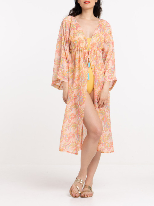 Caftan plage long imprimé...