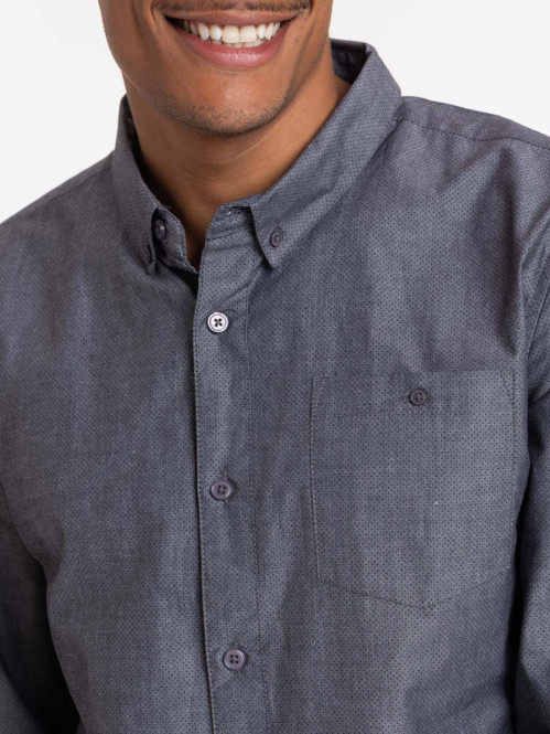 Chemise gris anthracite homme