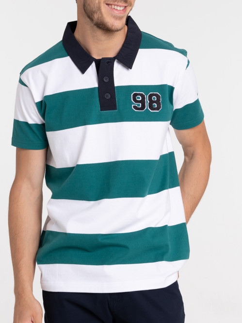 Polo à rayure rugby homme