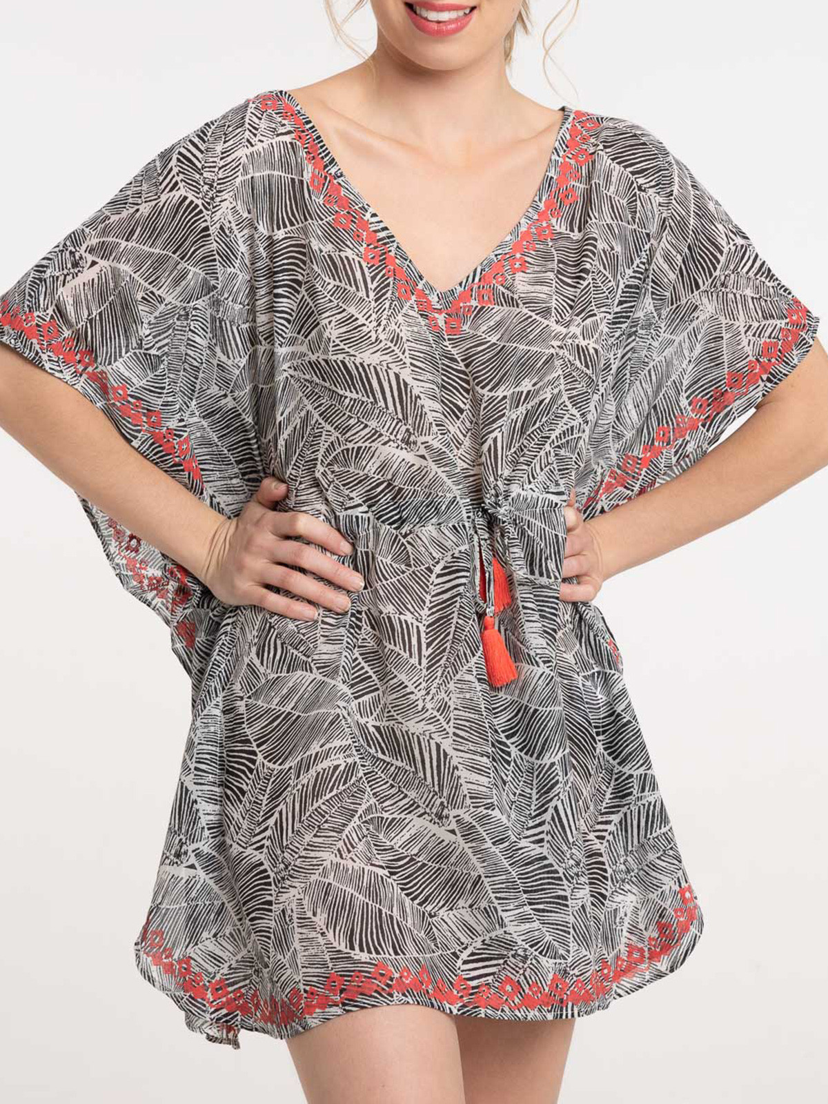 Robe plage noire femme