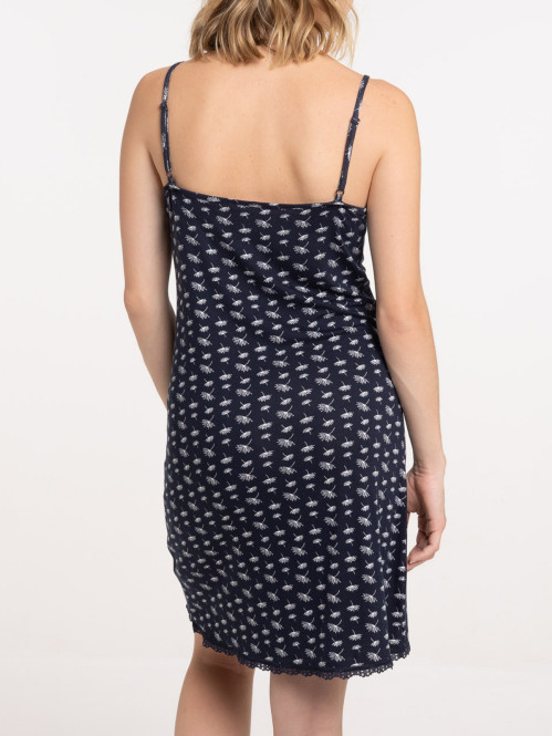 Nuisette fleurie noir femme Nuisette fleurie noir femme