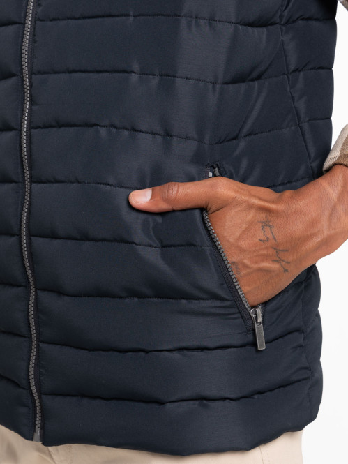 Veste noire sans manches homme Veste noire sans manches homme