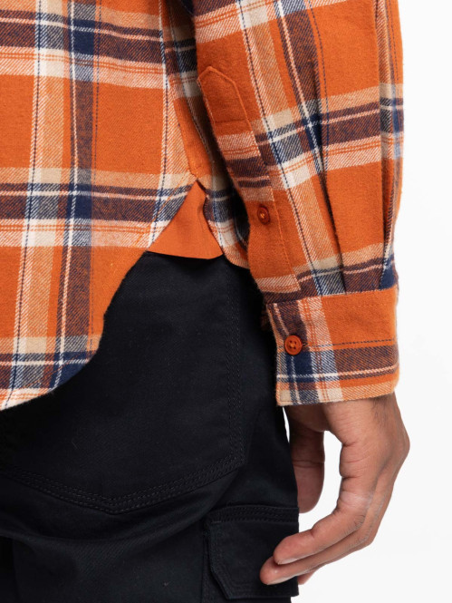 Chemise rouille à carreaux...