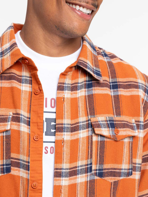Chemise rouille à carreaux...