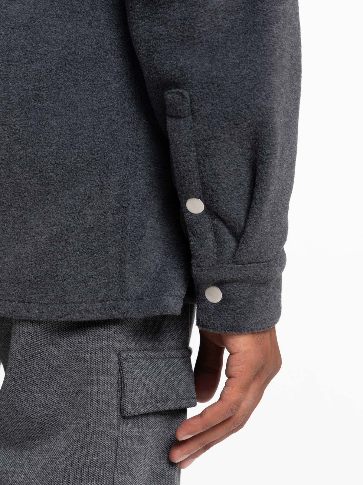 Chemise homme gris anthracite chiné 