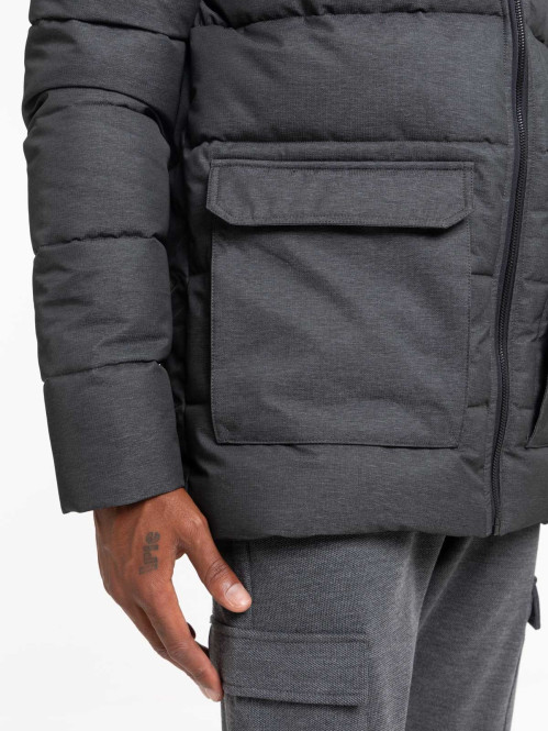 Blouson gris anthracite chiné homme