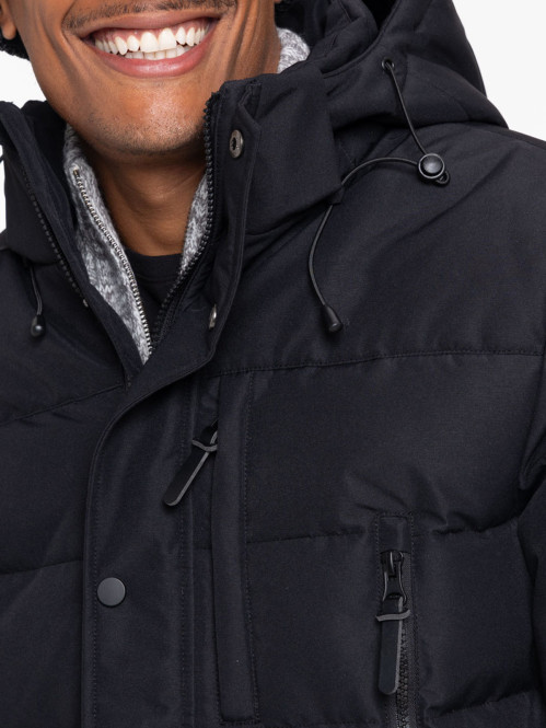 Parka à capuche noire homme Parka à capuche noire homme