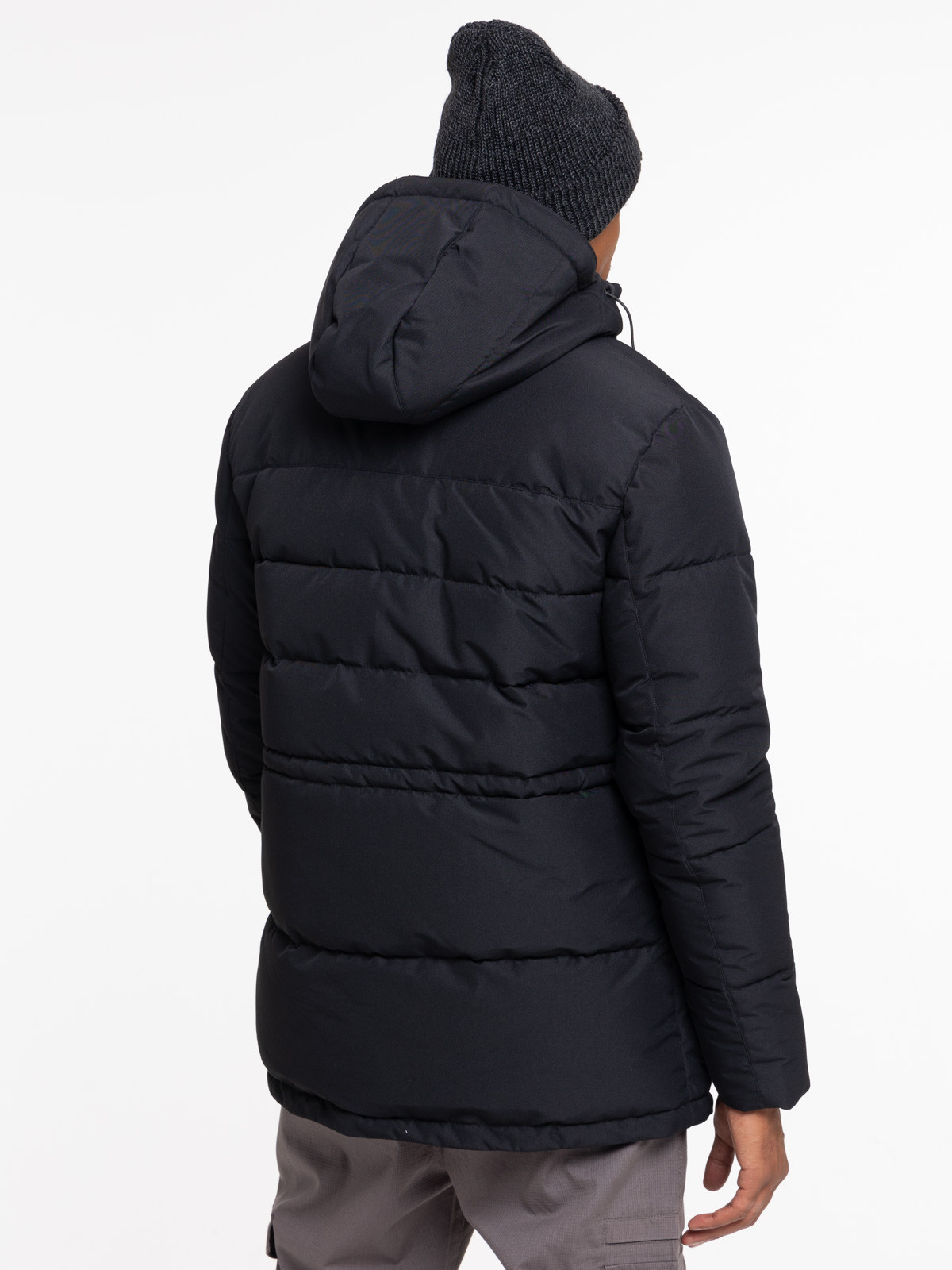 Parka à capuche noire homme Parka à capuche noire homme