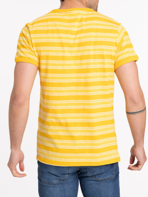 T-shirt à rayures citronelle homme