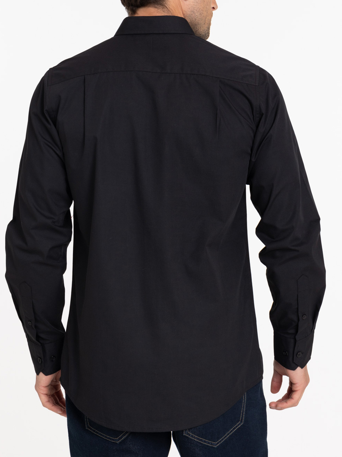Chemise basique noire homme