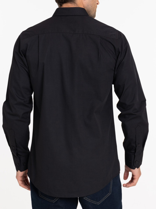 Chemise basique noire homme