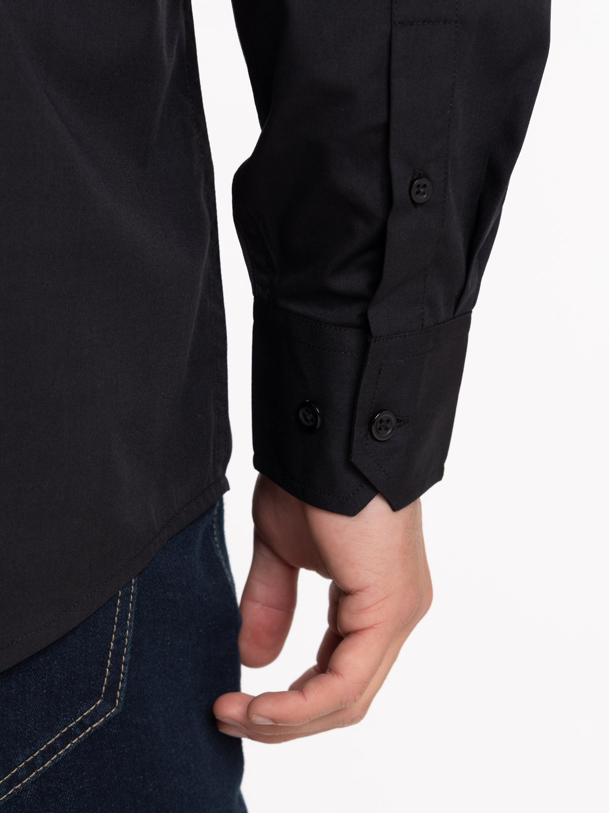 Chemise basique noire homme