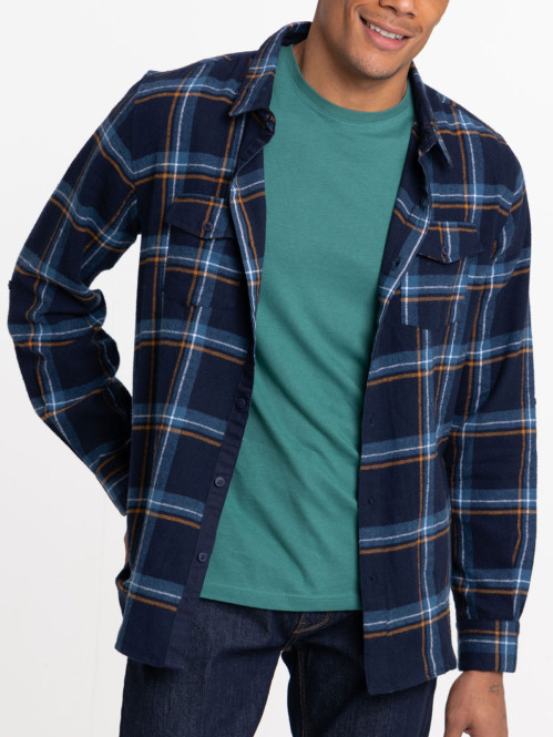 Chemise à carreaux marine...