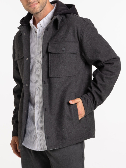 Blouson gris anthracite chiné homme