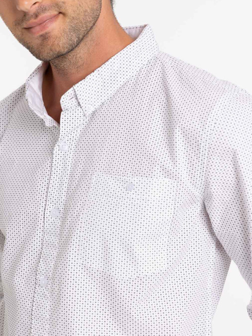 Chemise blanche imprimée homme Chemise blanche imprimée homme