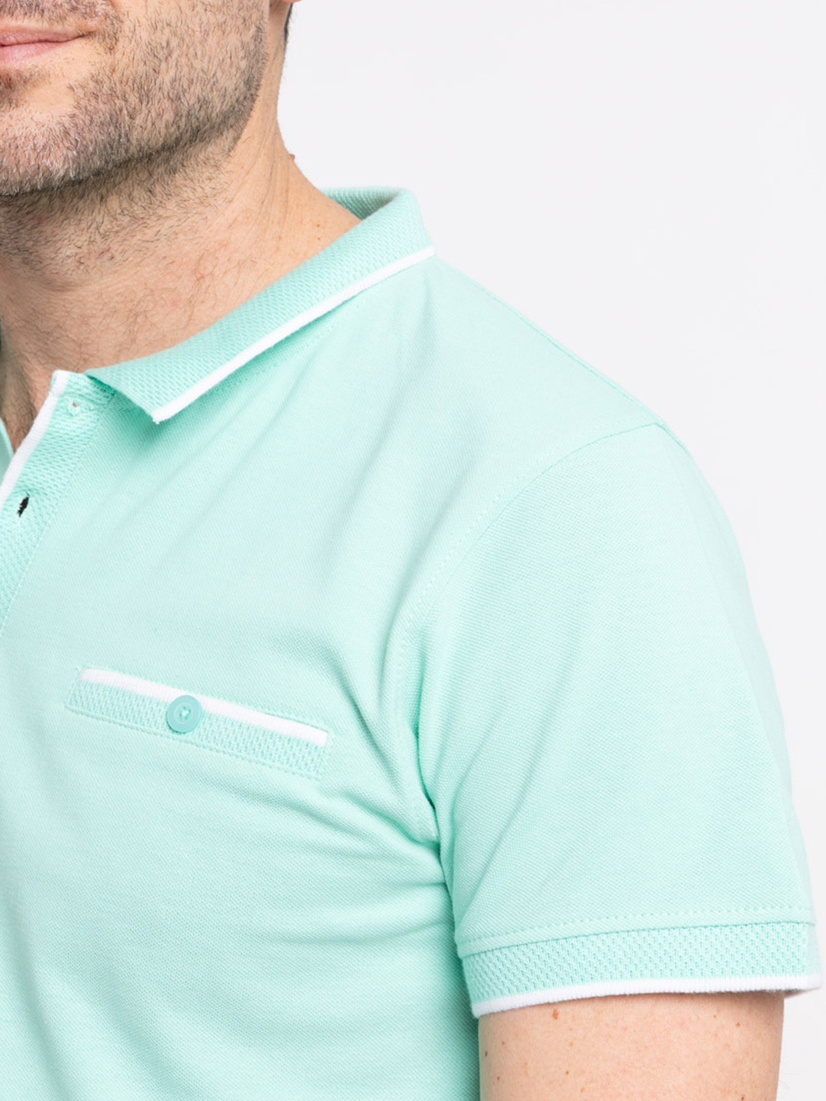 Polo vert menthe homme Polo vert menthe homme