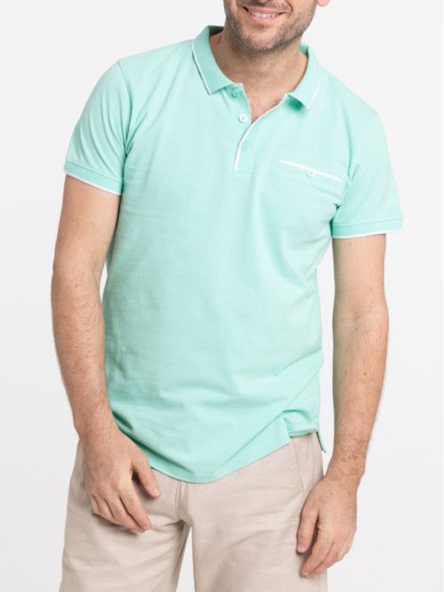 Polo vert menthe homme