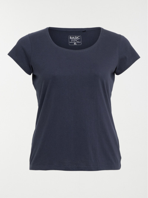 T-shirt marine grande taille femme