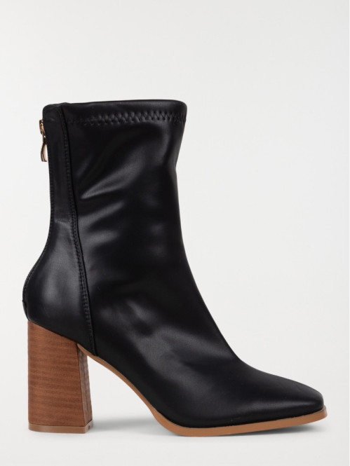 Bottines noires femme à talon (36-41)