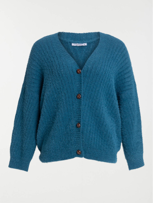 Gilet boutonné grande taille femme