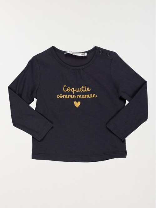 Tee-shirt message fille (3-36M)