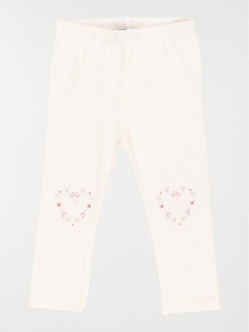 Legging coeur écru fille...