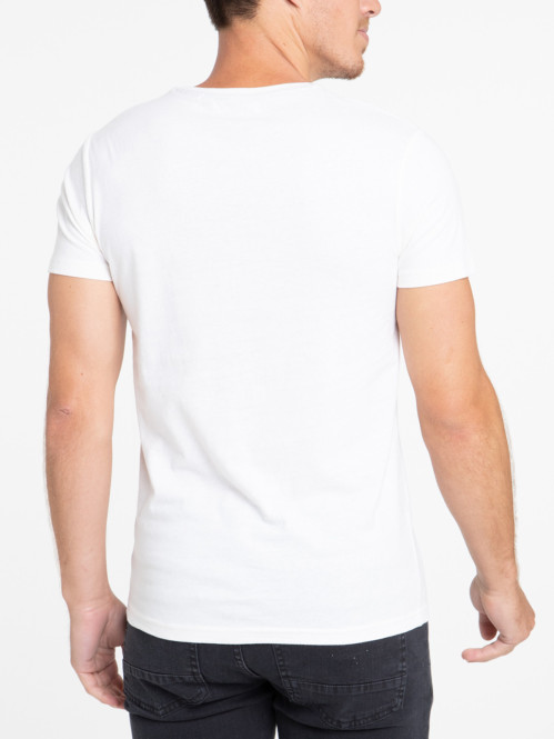 T-shirt écru 100% coton homme
