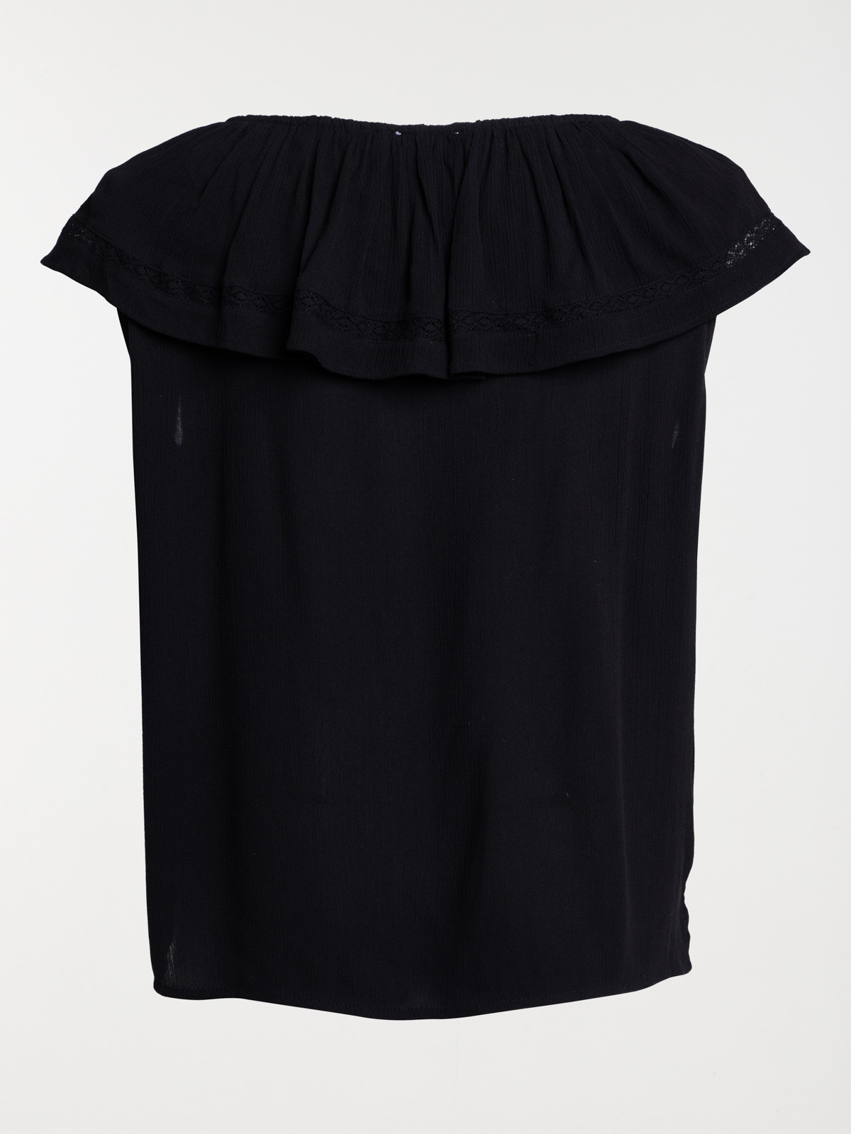 Blouse col volanté grande taille femme Blouse col volanté grande taille femme