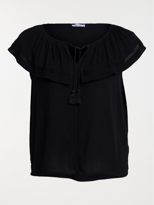 Blouse col volanté grande...