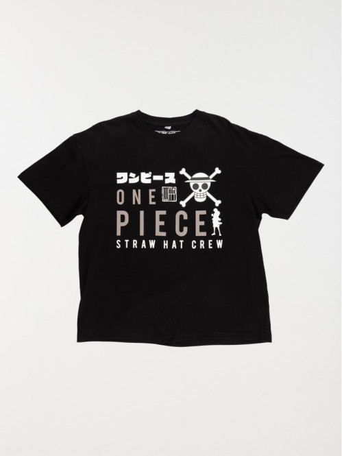 T-shirt noir One piece garçon (XXS-M)