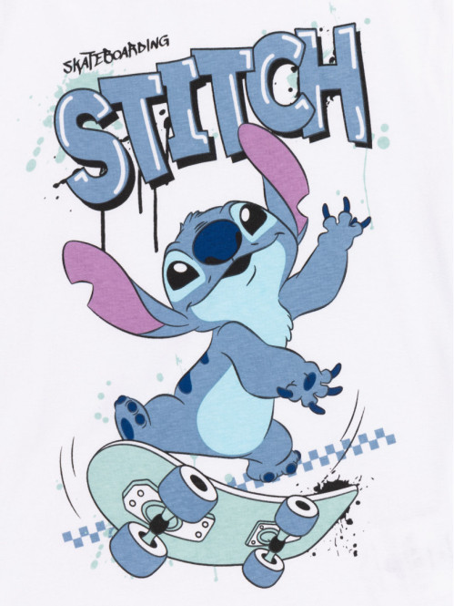 Tee-shirt Stitch garçon blanc (3-12A) Tee-shirt Stitch garçon blanc (3-12A)