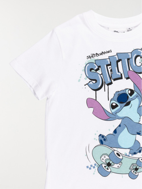 Tee-shirt Stitch garçon blanc (3-12A) Tee-shirt Stitch garçon blanc (3-12A)