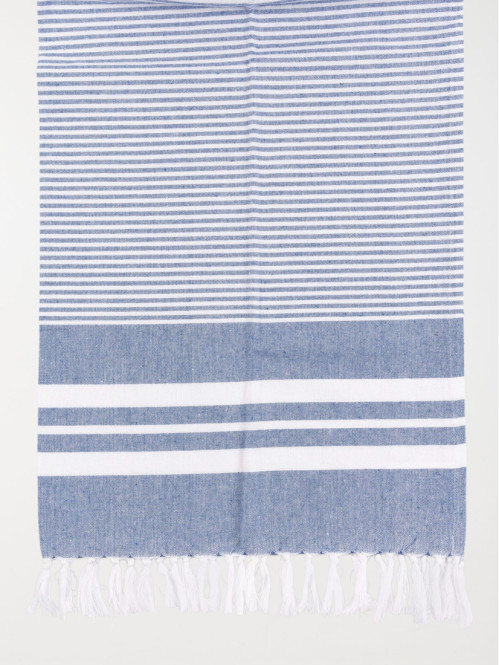 Fouta 80 x 150 cm bleue
