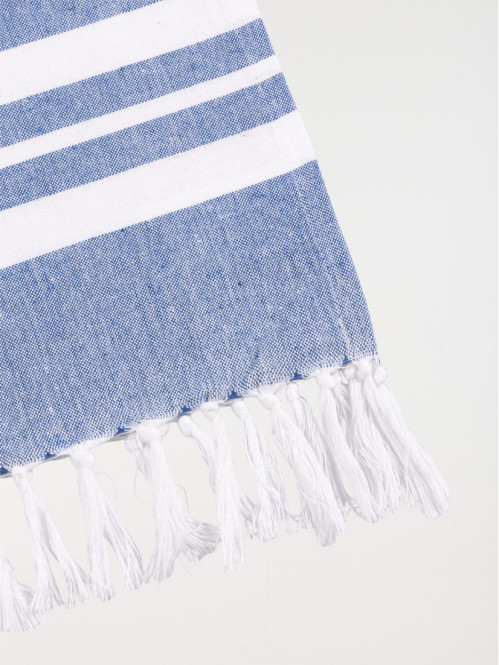 Fouta 80 x 150 cm bleue