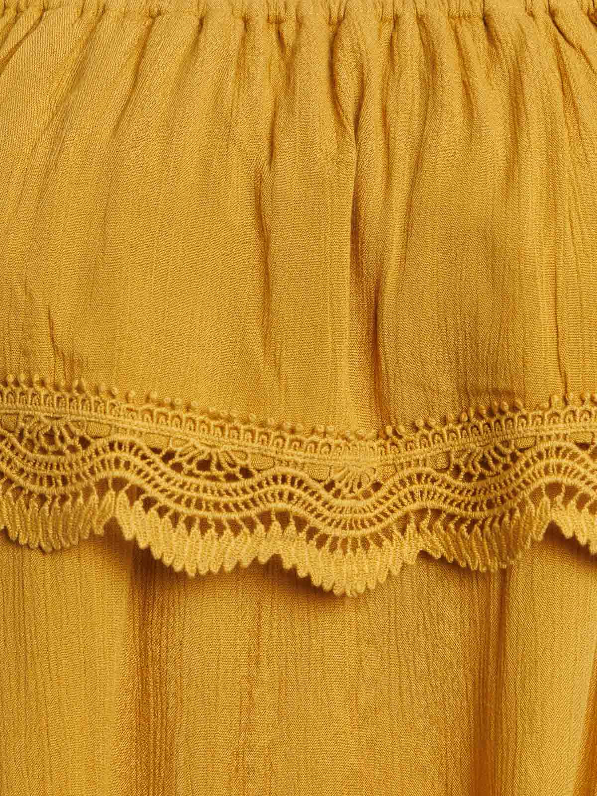 Top jaune curry grande taille femme Top jaune curry grande taille femme