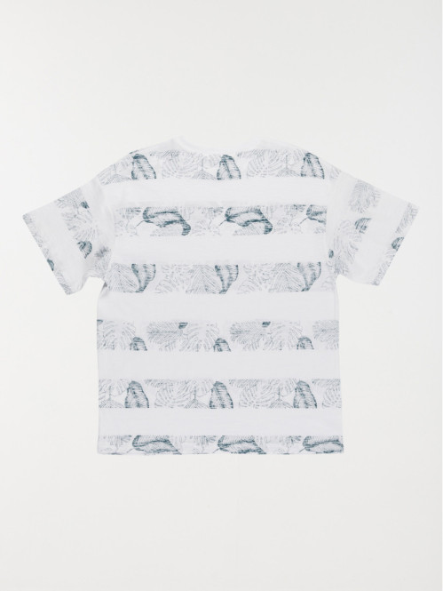 T-shirt rayure feuillage...
