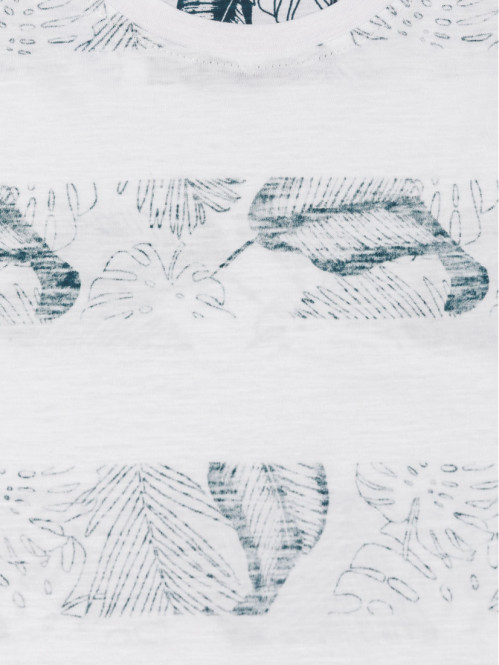 T-shirt rayure feuillage...