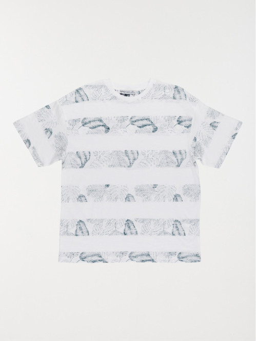 T-shirt rayure feuillage...