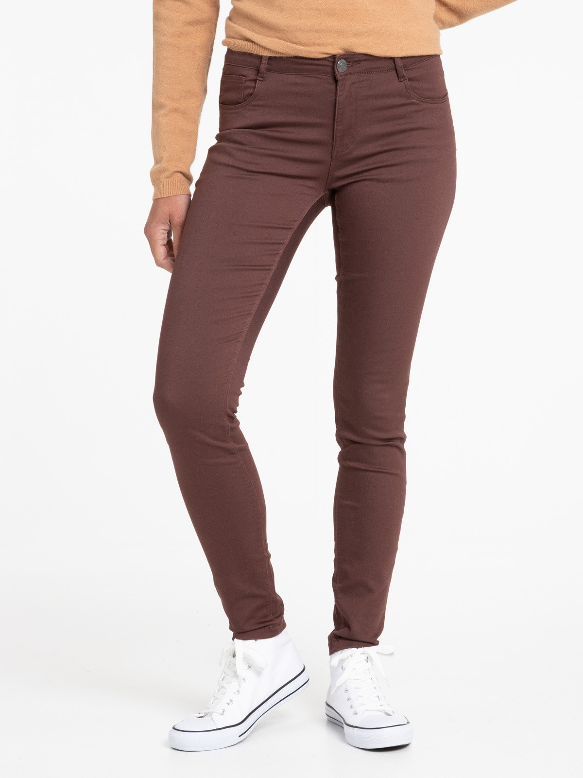 Pantalon skinny terre de sienne femme