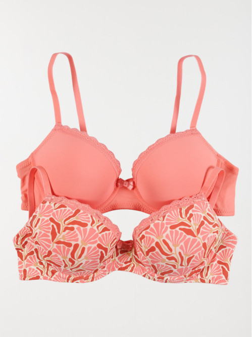 Lot de 2 soutiens-gorge femme (85B-95E)