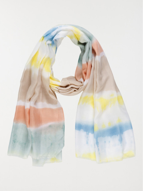 Foulard femme effet tie and dye