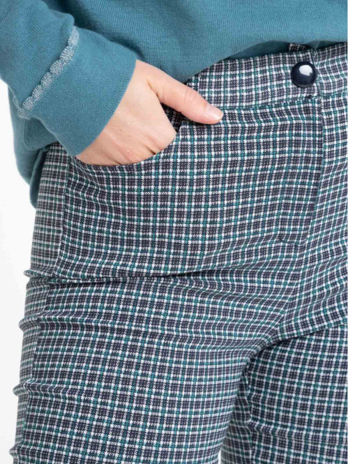 Pantalon à carreaux femme